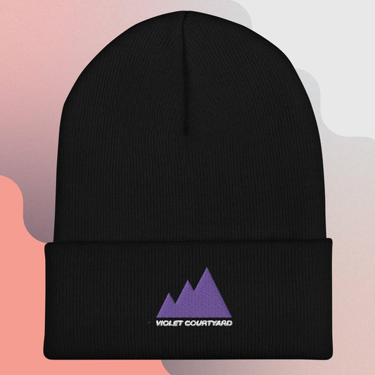 Violet Courtyard Logo Cuffed Beanie