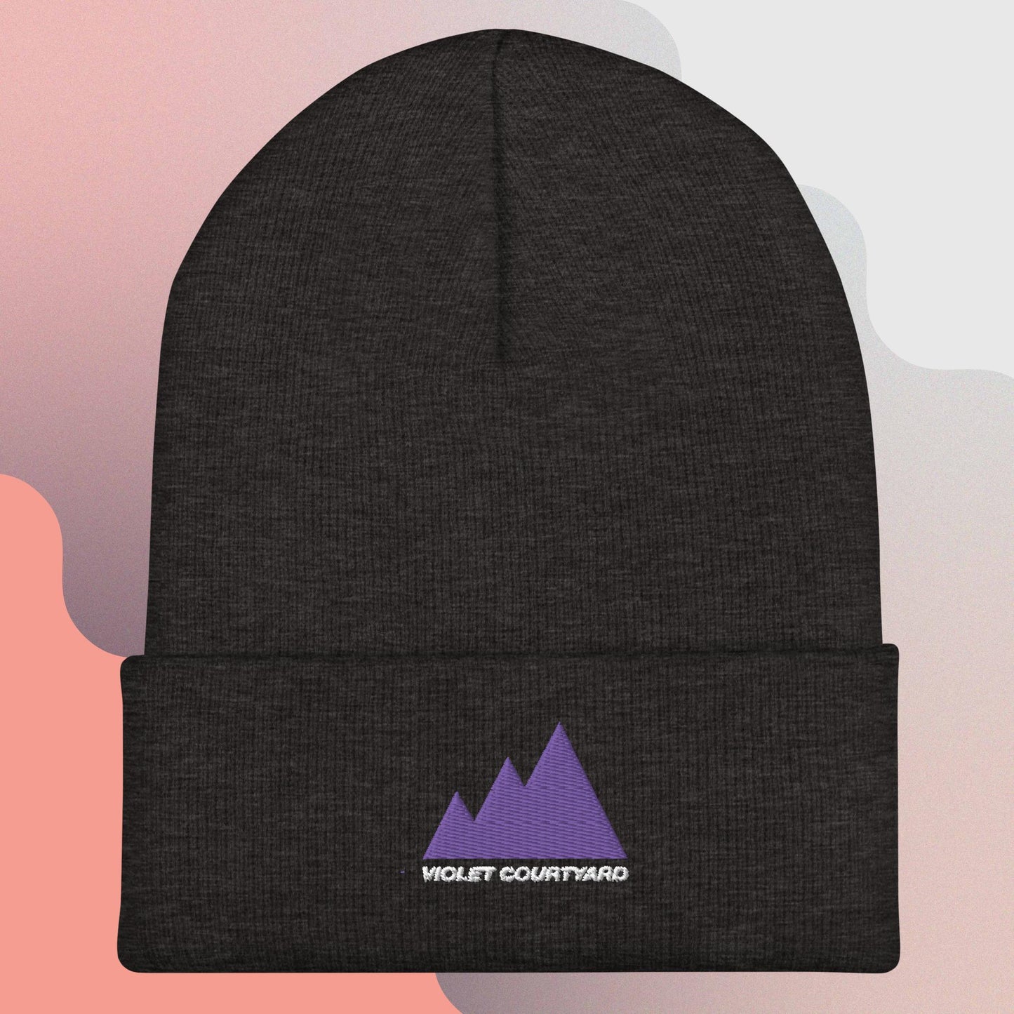 Violet Courtyard Logo Cuffed Beanie