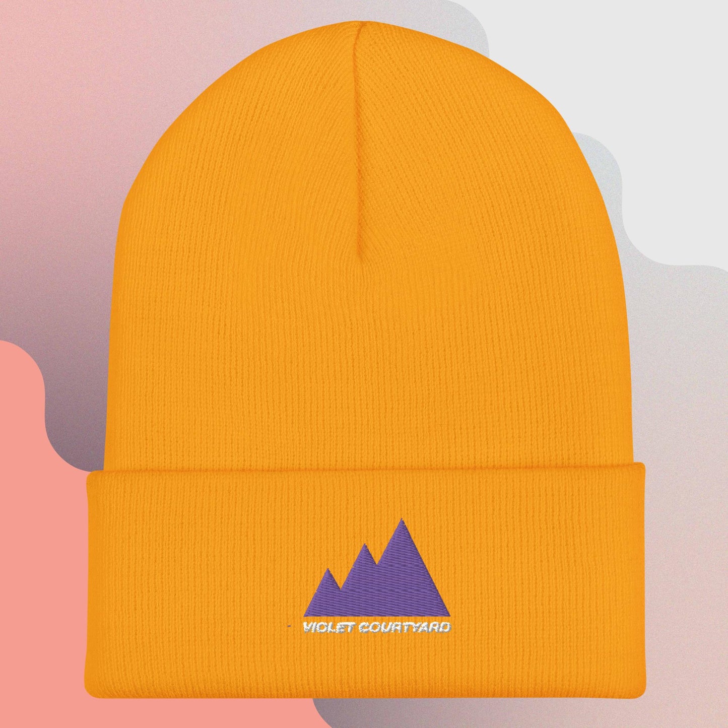 Violet Courtyard Logo Cuffed Beanie