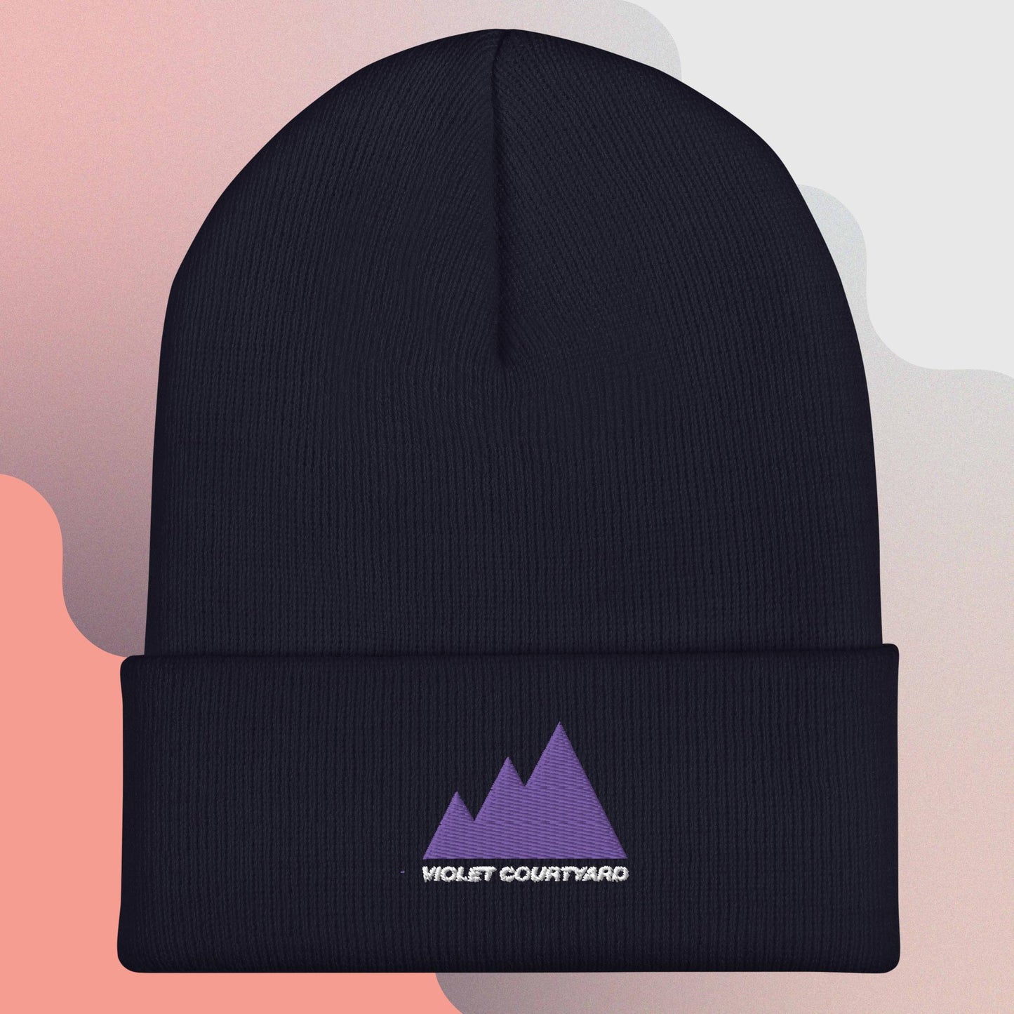 Violet Courtyard Logo Cuffed Beanie