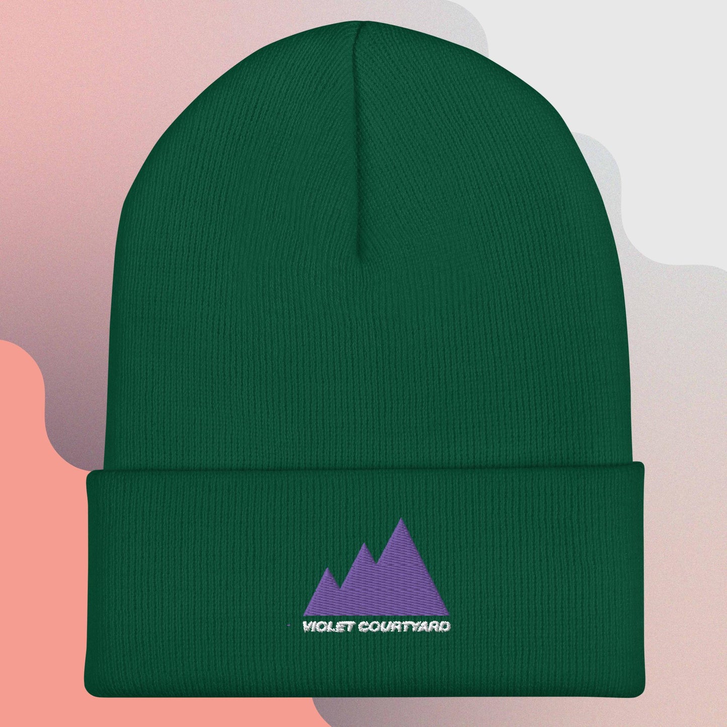 Violet Courtyard Logo Cuffed Beanie
